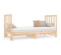 Solid Wood Pine Pull-out Day Bed Guest Sofa Bed Furniture Multi Colours vidaXL