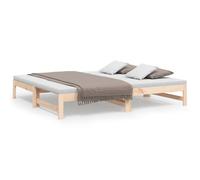 Vidaxl Pull-Out Day Bed Without Mattress 2X(75X190) Cm Solid Wood Pine