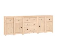 (Brown) vidaXL Solid Wood Pine Sideboard Side Cabinet Home Organiser Multi Colours