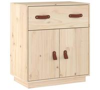 (Brown) vidaXL Solid Wood Pine Sideboard Wooden Cabinet Home Organiser Multi Colours