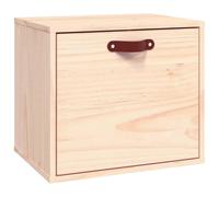 (Brown) vidaXL Solid Wood Pine Wall Cabinet Wooden Floating Wall Unit Multi Colours