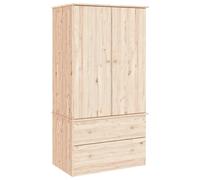 (brown) vidaXL Wardrobe Closet Clothes Storage Organiser Armoire ALTA Solid Wood Pine