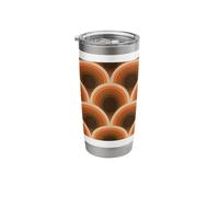 Brown Vintage Abstract Circle Pattern 60s 70s 80s Retro Stainless Steel Insulated Tumbler