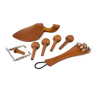 Brown Violin Jujube Wood Fitings Tailpiece Chinrest Clamps Endpin Tail Gut 4 Pegs Violin Replacement Part (Color : Brown)