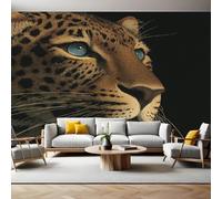 Brown Wall Murals for Living Room Animal Leopard 3D Print Photo Wallpaper Luxury Design Modern Non-Woven Wall Mural Sofa TV Kids Bedroom Decoration 200 x 140cm