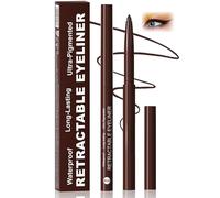 Brown Waterproof Eyeliner Pencil, Smudge-Proof Retractable Eye Liner for Waterline, Precise Definition, Smooth Creamy Matte Texture, Natural Color for Everyday and Subtle Eye Looks