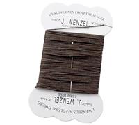 Brown Waxed Plaiting Thread - 15m on card with needle