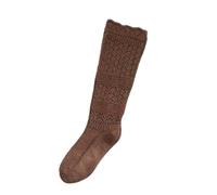 Brown Weave Intermediate Calf Hot Socks For Women Soft Stretchable Stackable Design Fall Winter Casual Fashion Elastic Layered Socks For Women