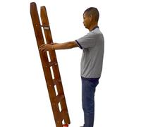 Brown White Wooden Bunk Bed Ladder Only, Home Loft/Kids Bedroom Bunk Ladder - Rv/Camper Bed Side Step Ladder 8 7 6 Feet 5 4 3 Ft Tall, Child/Elderly/Adults/Disabled Safety(Dark brown,230cm(9