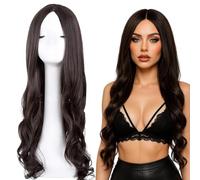 Brown Wigs for Women, 1 Pcs Ladies Wigs, 70 cm Long Brown Wig, Women's Charming Full Hair Replacement Synthetic Brow/n Hair Wig/s, Replacement Curly Cosplay Party, Daily Use