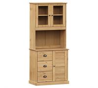 (brown, with 1 door) vidaXL Highboard Sideboard Side Cabinet Storage Cabinet VIGO Solid Wood Pine