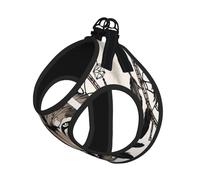 Brown Wolves And Dream Catchers Print Adjustable Reflective Harness Leash Set For Cats, Dogs And Small Pets, Soft Breathable Mesh Walking Vest With Escape-Proof Lead