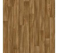 Brown Wood Effect Vinyl Flooring For Livingroom, Kitchen, 2mm Thick Cushion Backed Vinyl Sheet-4M(13'1") X 4M(13'1")-16M²