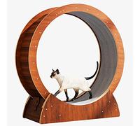 Brown Wood Grain Cat Treadmill With No Gap, 68 78 88 98 Cm Diam Silent Lose Weight Exercise Wheel For Indoor Cat, Cat Running Wheel,Onecolor-S-68cm (26 3/4