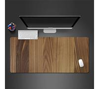 Brown wood grain Mouse Mat 700x300x2mm Gaming Mouse Pad,Non-slip Rubber base,Waterproof Surface,Durable Stitched Edges Mousepads,Compatible with Laser and Optical Mice for Gaming,Office Working