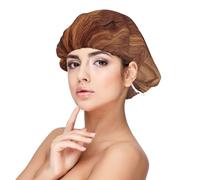 Brown Wood Grain Satin Bonnet Silk Bonnet, Hair Bonnet For Sleeping, Soft Double Layer Silk Sleeping Cap Hair Wrap For Women Natural Hair Curly Hair Braided Hair Long Hair