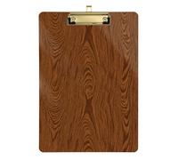 Brown Wood Grain Vintage Acrylic clipboards with folders Standard Letter A4 Size Plastic for Softball Coaches clipboard Teacher Gold 12x9in Tabla para escribir con Clip