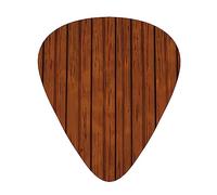 Brown Wood Patternguitar Plectrums 12 Piece Set, 3 Thicknesses For Acoustic Guitar, Bass Guitar, Electric Guitar And More.