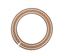 Brown Wooden Accessory Decorative Sound Acoustic Rosette Guitar Hole | Acoustic Classical Guitars, Sturdy Wood Build, One Piece, Yellow Wave Pattern, Model Gxb04
