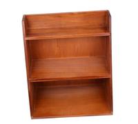 Brown Wooden Desktop Shelves - Multi-Layer Storage Rack for Office & Home Versatile nization Solution Space-Saving Design Stylish & Functional Decor