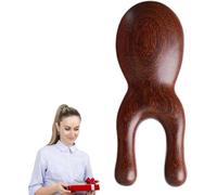 Brown Wooden Face Massager - Comfortable Massage Device Smooth Surfaces Natural Wooden Face Tool | Ergonomic Portable Facial Massager for Nose Ear Mouth Face Massage Stones