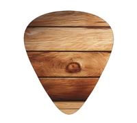 Brown Wooden Print Guitar Pick Comfortable Feel, Clear Sound, Multiple Thicknesses For Varied Tones