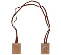 Brown Wool Scapular with The Promise of Saint Simon Stock Prayer Card | Marian Wearable Devotional | Great Catholic Gift for First Holy Communion or Confirmation, M, Fabric, No Gemstone