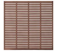 Brown WPC Louvered Fence Panel 180x180 cm -Outdoorfor Garden Patio and Backyard Decoration - Weather-Resistant & Eco-Friendly