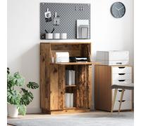 Brown Writing Desk Old wood Engineered wood Medium Berkfield Home Brown One Size