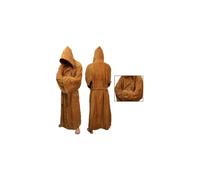 (Brown, XL) Men Bathrobe Jedi Sith Hooded bathrobe Cloak Star war Soft Dressing Gown
