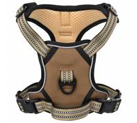 (brown, xl) vidaXL Dog Harness with Reflective Stripes Adjustable Pet Dog Vest Pink XL