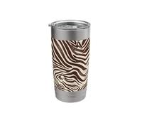 Brown Zebra Stripes Exotic Animal Pattern Stainless Steel Insulated Tumbler