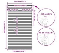 Brown Zebra Window Roller Blinds Day And Night Vision Dual Layer Multiple Sizes
