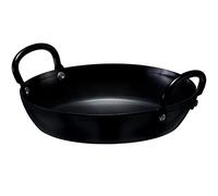 Browne Foodservice THERMALLOY 2-Hand 11.8 Inch Black Carbon Steel Fry Pan