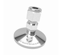 BROWNIAN Motion Technology 1/4" OD Tube to KF25 Flange Adapter Compression Fitting Double Ferrule (A. 1/4" Double Ferrule Compression to KF25 Flange)