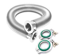 BROWNIAN MOTION TECHNOLOGY ISO-KF KF40 NW40 Standard Stainless Steel Corrugated Bellow Hose Set, 1200mm KF40 Thick Wall Bellow Hose with 2 Aluminum Clamps, 2 SS Centering Rings, 2 FKM O-Rings