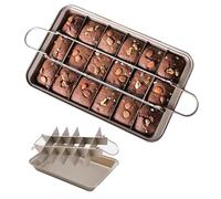 Brownie Pan with Dividers,Brownie Tin Tray,18-Cavity Non Stick Brownies Traybake for Oven Baking Roasting Cake Cookies