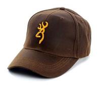 Browning Baseball Cap Celine Wax Brown Hunting Hat Gun Sports Shooting Range