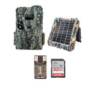 Browning Pro Scout Max Extreme HD Cellular Trail Camera Bundle with 32GB Memory Card, Reader, and Solar Power (4 Items)
