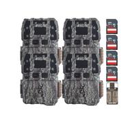 Browning Trail Cameras Strike Force Pro DCL Nano 26MP Trail Camera (4-Pack) Bundle with 32GB Ultra SDHC UHS-I Memory Card (4-Pack) and High Speed Card Reader (9 Items)