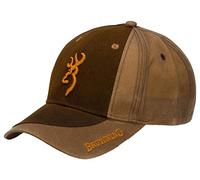 Browning Unisex Cap, Two-Tone Wax Cap Dark Brown/Brown