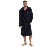 Brownings Mens Personalised Name Dressing Gown Bathrobe Nightwear (M, Navy Blue)