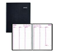Brownline 2022 DuraFlex Weekly Planner, Appointment Book, 12 Months, January to December, Twin-Wire Binding, 11" x 8.5", Black (CB950V.BLK-22)