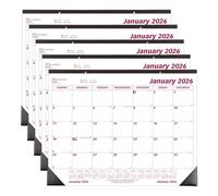 Brownline 2026 Monthly Desk Pad Calendars, 22" x 17", Five-Pack, January-December, English