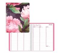 Brownline® 2027 Pink Essential Weekly Planner, Appointment Book, 12 Months, January to December, Twin-Wire Binding, 11" x 8.5", Pink (CB950G.05)