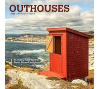 BrownTrout, Outhouses 2026 Mini Wall Calendar, 7'' X 7'', 16-Month Calendar with Stapled Binding