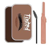 Brows Styling Balm, Eyebrow Soap Kit Long Lasting Eyebrow Styling Shaping Wax With Brow Trimmer Brush Brown