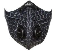 Broyx Delta Hex Silver Anti-smog mask Black