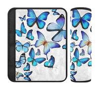 Brpzosi Butterflies Car Seat Belt Cover Pad for Baby Kids Carseat Shoulder Padding Soft Car Seat Strap Covers Cushion for Toddler Adult Cars 2 Pack