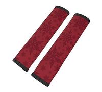 Brpzosi Christmas Red Snowflakes 2 Pack Car Seat Belt Pad Cover,Soft CarSeat Belt Strap Shoulder Pad for Adults and Children,Suitable for Car Seat BeltYour Neck and Shoulder